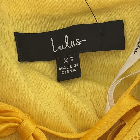 Lulu's Yellow Lace Backless Strappy Gown - Picture 12 of 13